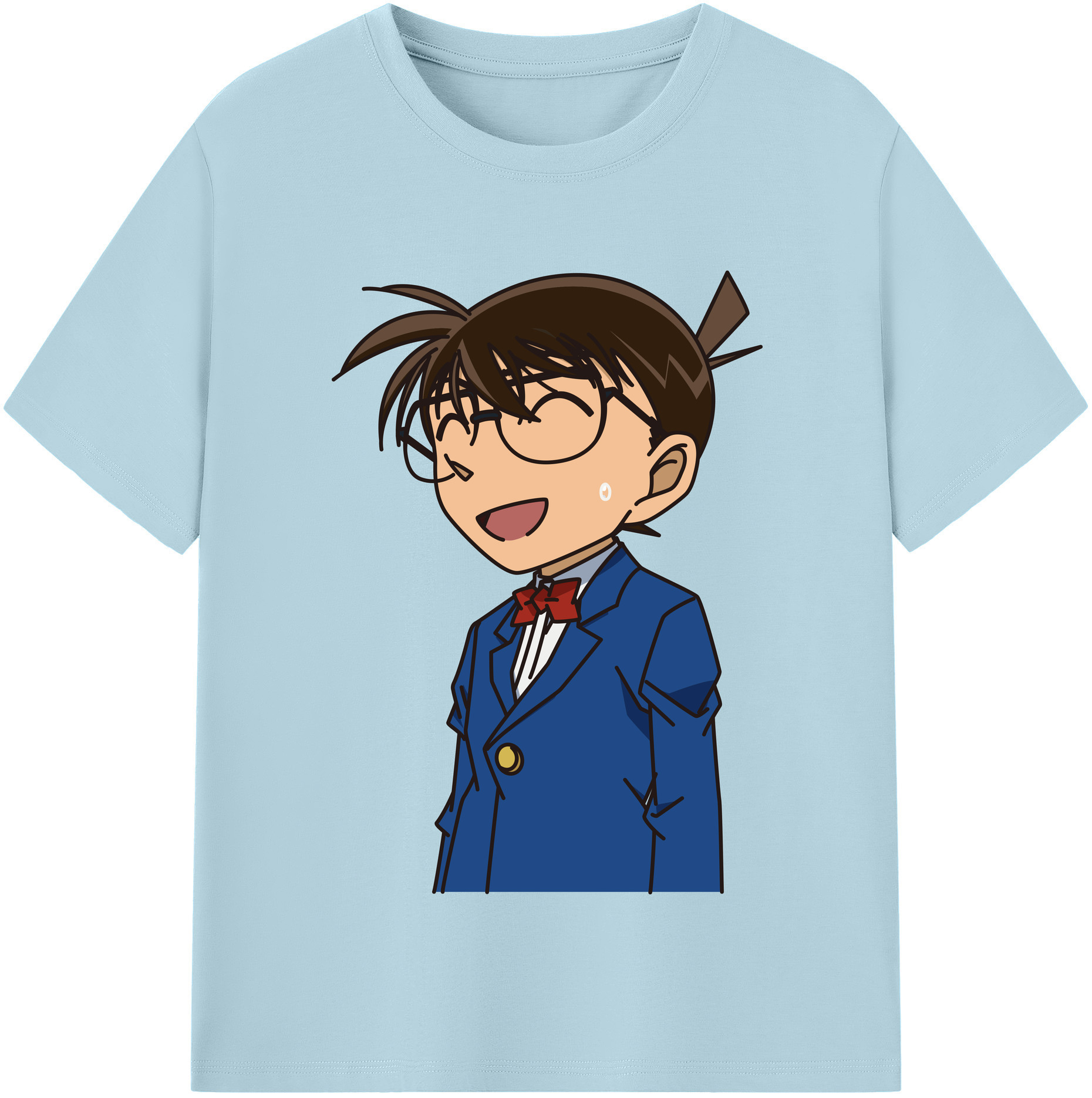 （画像用） 名探偵コナン 江戸川 コナン Detective Conan Conan Edogawa 綿100％半袖Tシャツ（フロントプリント）